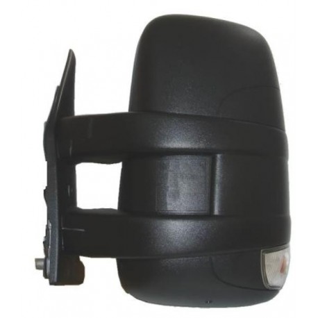 Retrovisore manuale braccio corto con freccia integrata nero sx
