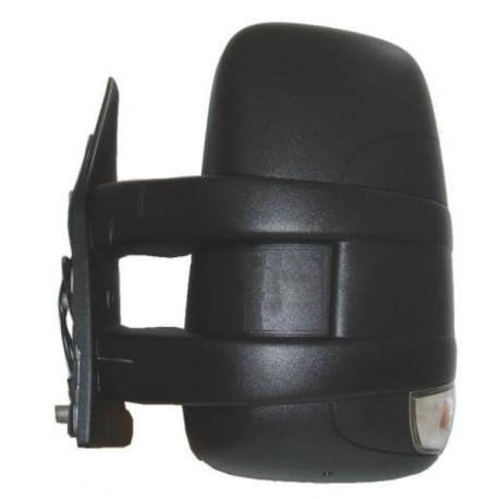 Retrovisore elettrico termico braccio corto con sonda con freccia integrata nero sx
