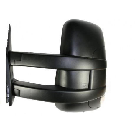 Retrovisore manuale braccio lungo con freccia integrata nero sx