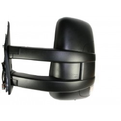 Retrovisore elettrico termico braccio lungo con sonda con freccia integrata nero sx