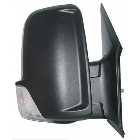 Retrovisore elettrico termico con freccia integrata cablaggio corto nero dx