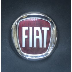 Fregio posteriore con 2 perni Fiat logo rosso diametro 85 mm