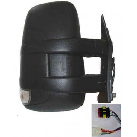 Retrovisore elettrico termico braccio corto con freccia integrata connettore grande lato passeggero dx