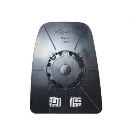 Piastra specchietto retrovisore superiore termica con vetro passeggero - dx