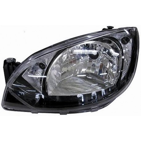 Faro proiettore H4 parabola nera guida - sx