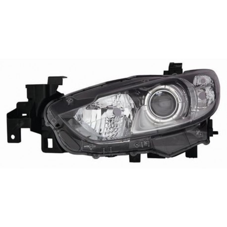 Faro proiettore H4 parabola nera guida - sx