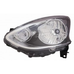 Faro proiettore H4 parabola nera guida - sx