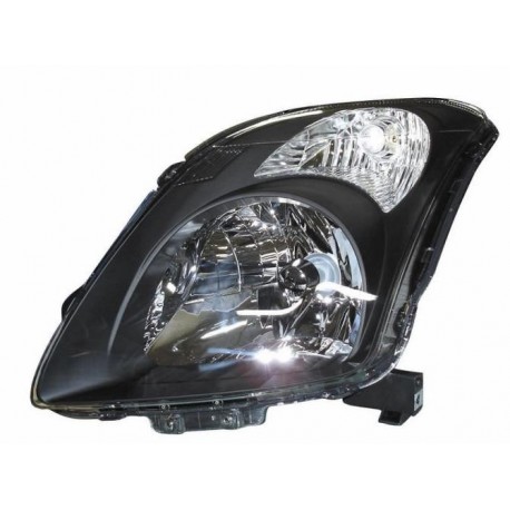 Faro proiettore H4 parabola nera guida - sx