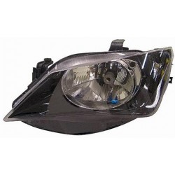 Faro proiettore H4 parabola nera parabola singola guida - sx