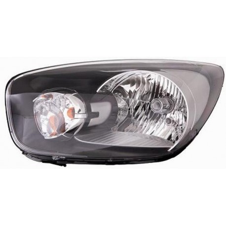 Faro proiettore H4 parabola nera passeggero - dx