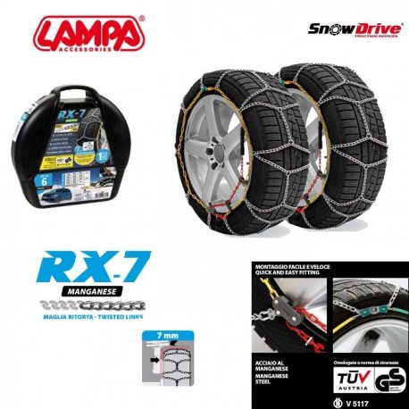RX-7 Catene da neve 7 mm per auto gruppo 9.7