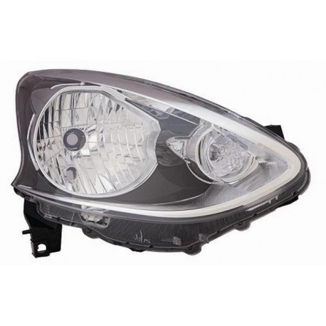 Faro proiettore H4 parabola nera passeggero - dx