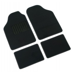 Supra serie tappeti 4 pezzi B nero cm 69x48 + cm 47x30