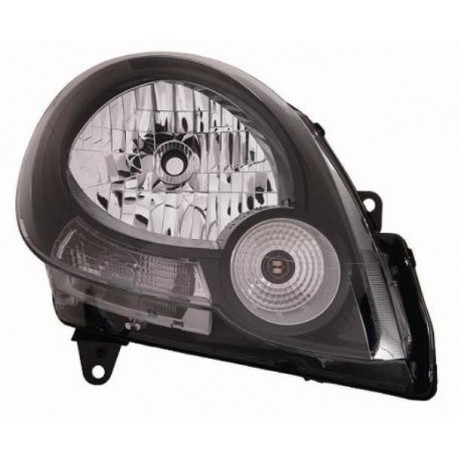 Faro proiettore H4 parabola nera passeggero dx