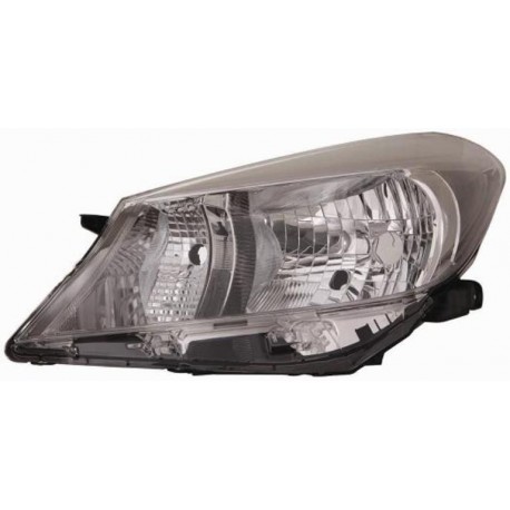 Faro proiettore H4 parabola nera versione Kioto guida - sx