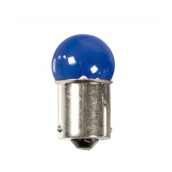 12V Blue Dyed Glass Lampada sferica - R5W - 5W - BA15s - 2 pz in blister
