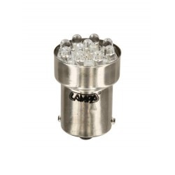 12V Lampada Multi-Led 11 Led - R10W - BA15s - 1 pezzo in blister - Rosso