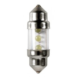 12V Lampada siluro 3 Led - 10x31 mm - SV8.5-8 - 2 pz in blister - Bianco