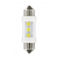 12V Lampada siluro 3 Led - C5W - 10x35 mm - SV8.5-8 - 2 pz in blister - Blu
