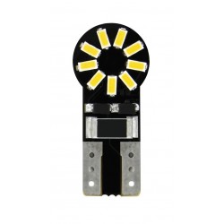 12V Hyper-Led 18 - 18 SMD x 1 chips - T10 - W2.1x9.5d - 2 pz in blister - Bianco - Doppia polarita' - Resistenza incorporata