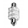 12V Lampada siluro 6 Led - 13x35 mm - SV8.5-8 - 1 pezzo in blister - Bianco
