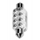 12V Lampada siluro 8 Led - 13x44 mm - SV8.5-8 - 1 pezzo in blister - Bianco