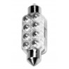 12V Lampada siluro 8 Led - 13x44 mm - SV8.5-8 - 1 pezzo in blister - Bianco