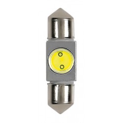 12V Hyper-Led 2 - 1 SMD x 2 chips - C5W - 10x36 mm - SV8.5-8 - 1 pezzo in blister - Bianco