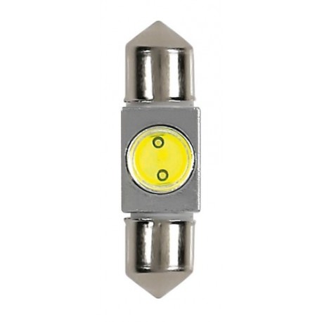 12V Hyper-Led 2 - 1 SMD x 2 chips - C5W - 10x36 mm - SV8.5-8 - 1 pezzo in blister - Bianco