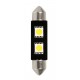 12V Hyper-Led 6 - 2 SMD x 3 chips - 10x42 mm - SV8.5-8 - 1 pezzo in blister - Bianco - Doppia polarita' - Resistenza incorporata