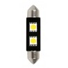 12V Hyper-Led 6 - 2 SMD x 3 chips - 10x42 mm - SV8.5-8 - 1 pezzo in blister - Bianco - Doppia polarita' - Resistenza incorporata
