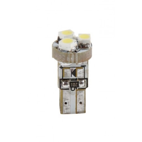 12V Hyper-Led 3 - 3 SMD x 1 chip - T5 - W2x4.6d - 2 pz in blister - Bianco - Doppia polarita'