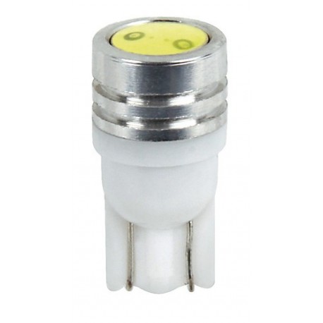 12V Mega-Led 2 - 2 super chips - T10 - W2.1x9.5d - 2 pz in blister - Bianco - Doppia polarita'