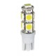 12V Hyper-Led 27 - 9 SMD x 3 chips - T10 - W2.1x9.5d - 2 pz in blister - Bianco - Doppia polarita'