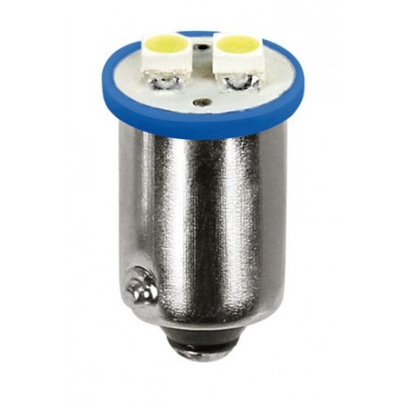 12V Hyper-Led 6 - 2 SMD x 3 chips - BA9s - 2 pz in blister - Blu