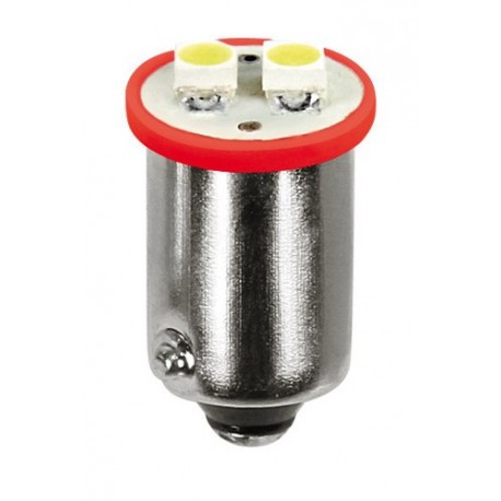 12V Hyper-Led 6 - 2 SMD x 3 chips - BA9s - 2 pz in blister - Rosso