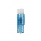 12V Kit Lampade cruscotto 1 Led - T5 - W2x4.6d - 5 pz in blister - Blu