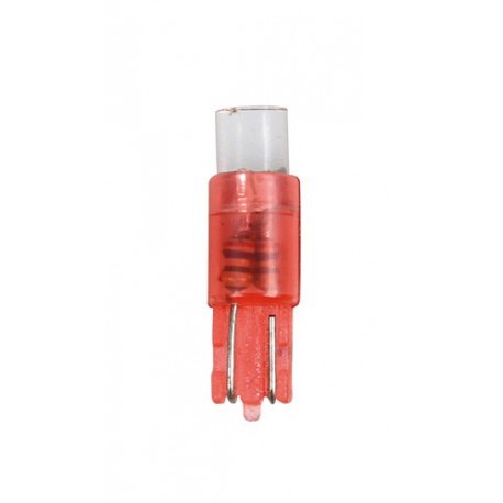 12V Kit Lampade cruscotto 1 Led - T5 - W2x4.6d - 5 pz in blister - Rosso