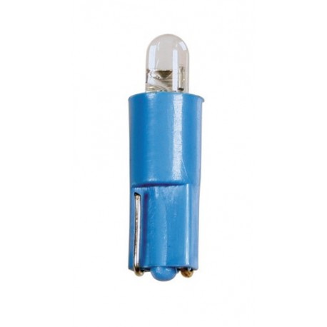 12V Kit Lampade cruscotto 1 Led - T3 - W2x4.6d - 5 pz in blister - Blu