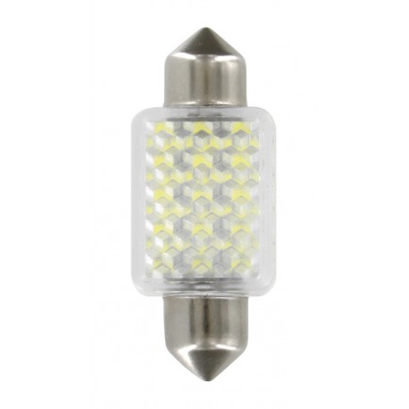 12V Hyper-Led 27 - 27 SMD x 1 chips - 15x35 mm - SV8.5-8 - 1 pezzo in blister - Bianco - Doppia polarita'
