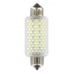 12V Hyper-Led 36 - 36 SMD x 1 chips - 15x41 mm - SV8.5-8 - 1 pezzo in blister - Bianco - Doppia polarita'
