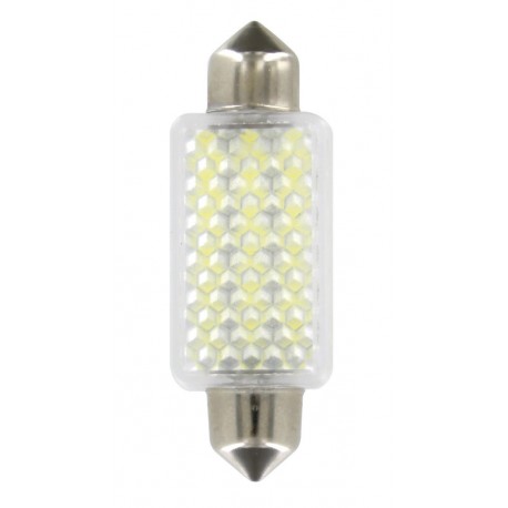 12V Hyper-Led 36 - 36 SMD x 1 chips - 15x41 mm - SV8.5-8 - 1 pezzo in blister - Bianco - Doppia polarita'