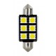 24/30V Hyper-Led 18 - 6 SMD x 3 chips - 15x39 mm - SV8.5-8 - 2 pz in blister - Bianco - Doppia polarita'