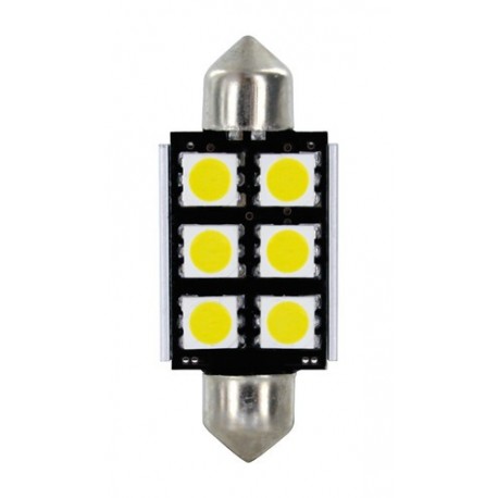 24/30V Hyper-Led 18 - 6 SMD x 3 chips - 15x39 mm - SV8.5-8 - 2 pz in blister - Bianco - Doppia polarita'
