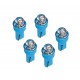 12V Kit Lampade cruscotto 1 Led - T5 - W2x4.6d - 5 pz in blister - Blu