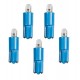 12V Kit Lampade cruscotto 1 Led - T3 - W2x4.6d - 5 pz in blister - Blu