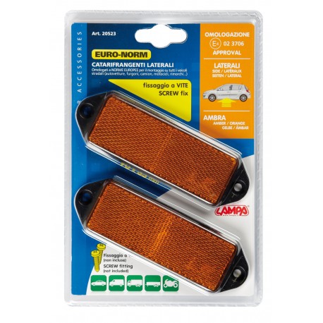 Catarifrangenti rettangolari - 90x35 mm - Arancio