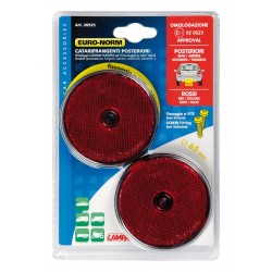 Catarifrangenti rotondi - diametro 65 mm - rosso