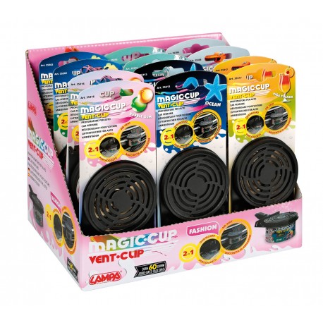 Magic Cup Vent-Clip Fashion deodorante display 12 pz assortiti