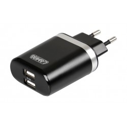 Caricabatteria da rete con 2 porte Usb - Fast Charge - 3100 mA - 100/230V